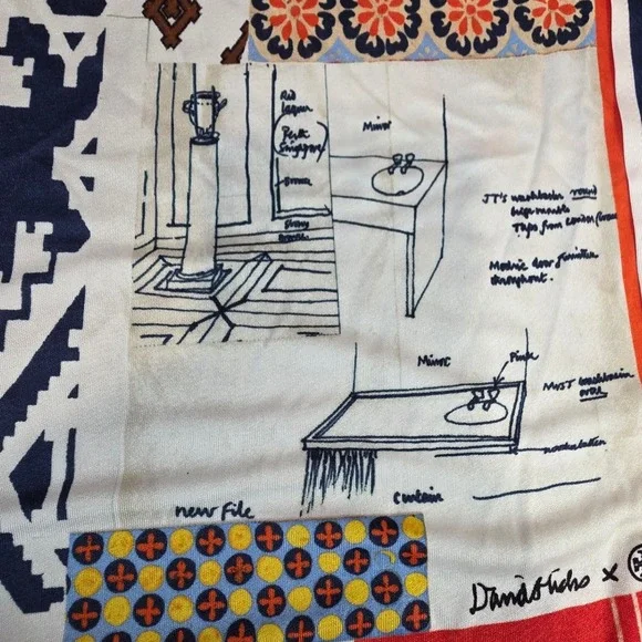 Tory Burch Womens L Silk Blend Laurence Scrapbook Belted Shirtdress - Picture 7 of 16